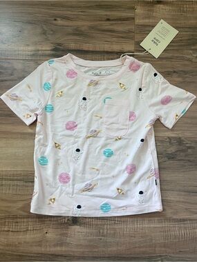 NWT Kyte Baby toddler pocket tee Sakura space